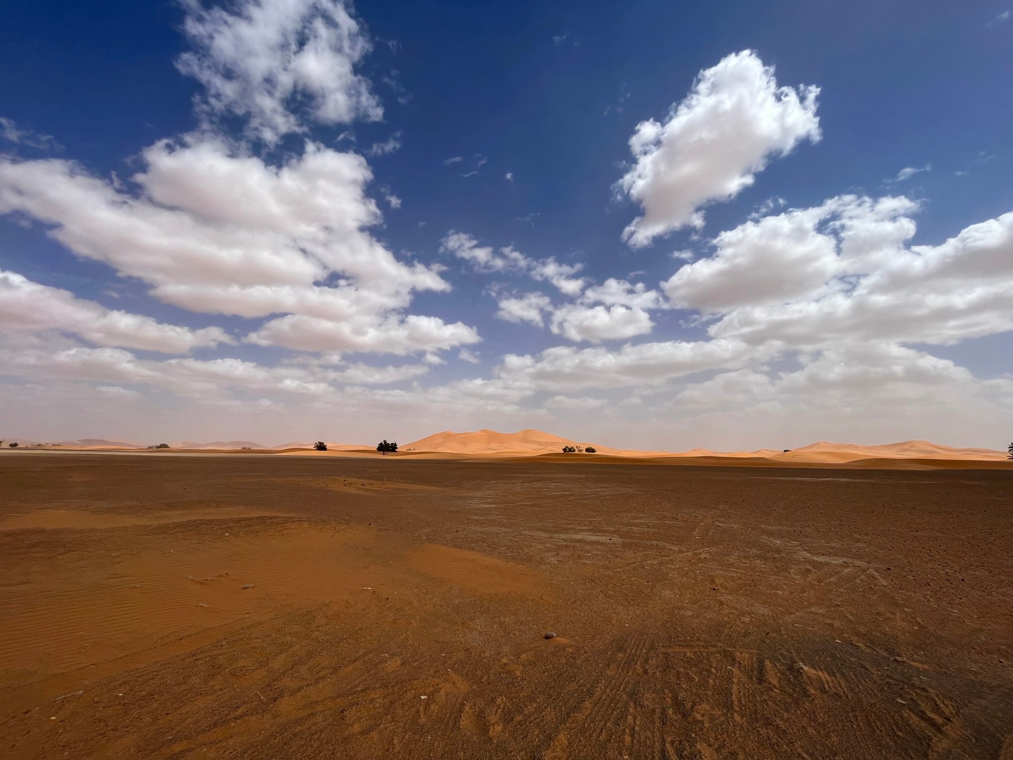 Merzouga,,Morocco,,Africa,,Panoramic,Road,In,The,Sahara,Desert,With